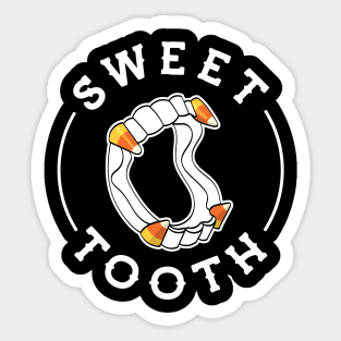 Halloween Candy Corn Vampire Fangs Sticker